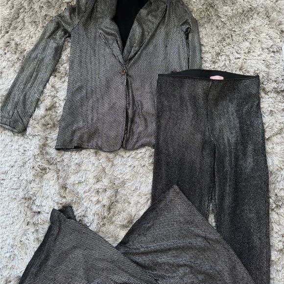 SET Show me your Mumu Felix Blazer in disco glitz and Bam Bam Bell Pants S/M - Picture 7 of 14